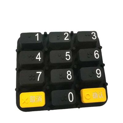 Özel Radyum Oyulmuş Şeffaf Silikon Kauçuk Pos Makine Anahtarları